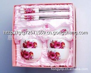 花卉白瓷碗勺筷12头 从创意礼品到温馨祝福的完美载体